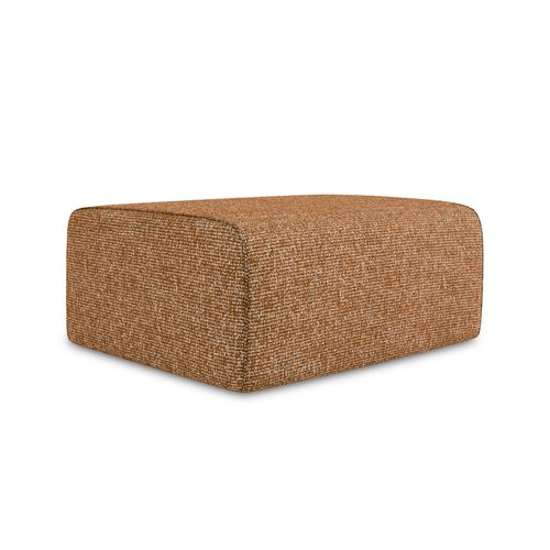 Pouf Kalea En Tissu Texturé Terre Cuite