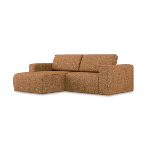 Canapé Modulable D’angle S Gauche Kalea En Tissu Texturé Terre Cuite