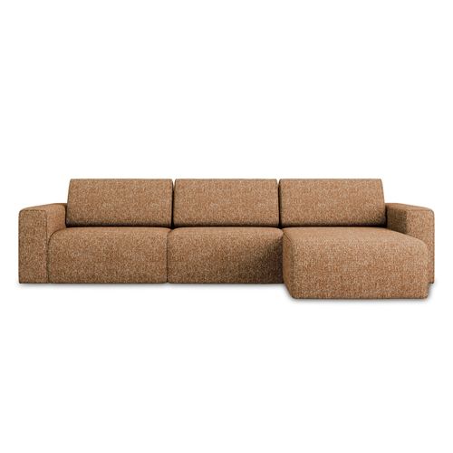 Canapé Modulable D’angle M Droit Kalea En Tissu Texturé Terre Cuite