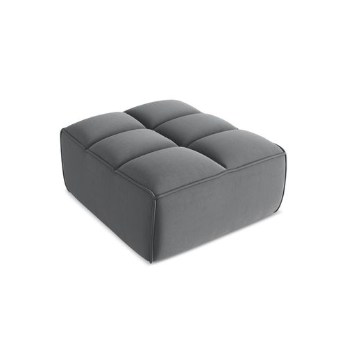 Pouf Kalai En Velours Acier