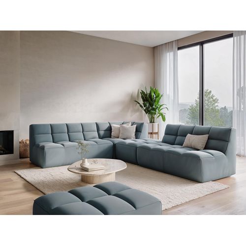 Pouf Kalai En Velours Acier