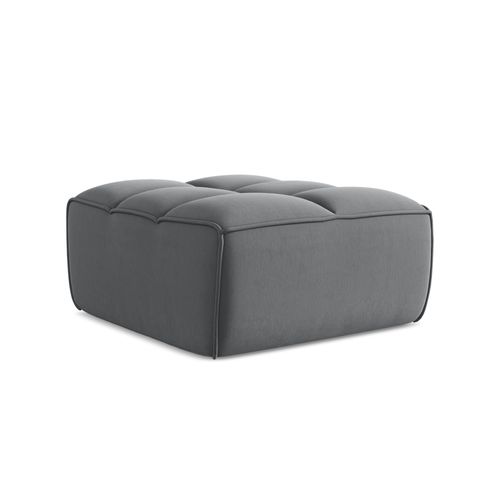 Pouf Kalai En Velours Acier