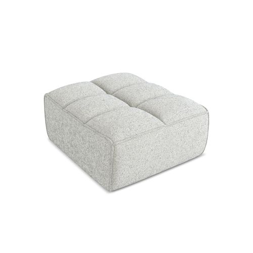 Pouf Kalai En Tissu Texturé Beige