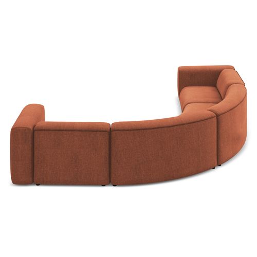 Canapé D'angle Modulaire Ekahi En Chenille Terre Cuite