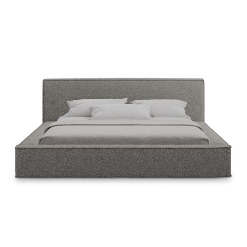 Lit Rembourré Avec Rangement Noho 200 X 140 En Bouclé Taupe