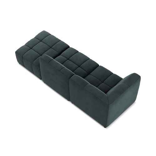 Canapé D'angle 3 Places Modulaire Droit Aloha En Velours Marin