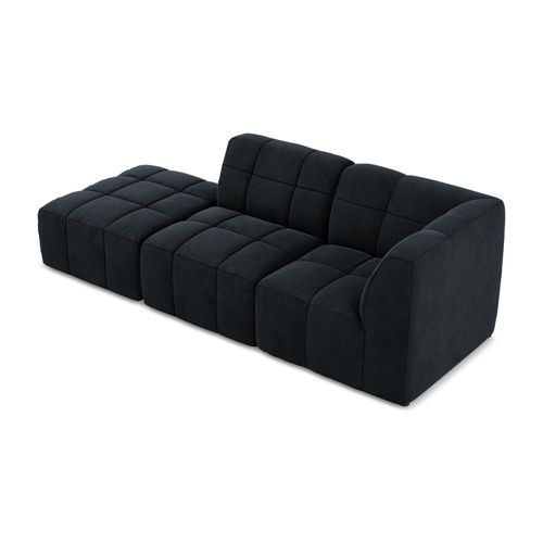 Canapé D'angle 3 Places Modulaire Gauche Aloha En Velours Bleu Royal