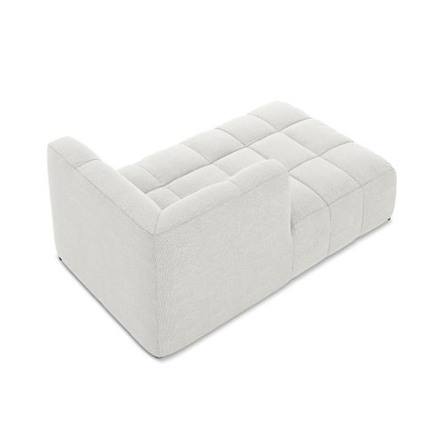 Méridienne Gauche Aloha En Tissu Bouclette Blanc