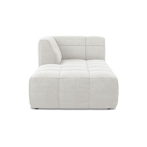 Méridienne Gauche Aloha En Tissu Bouclette Blanc