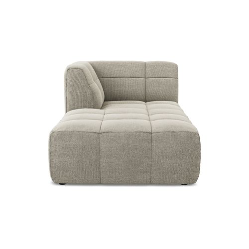 Méridienne Gauche Aloha En Tissu Bouclette Taupe