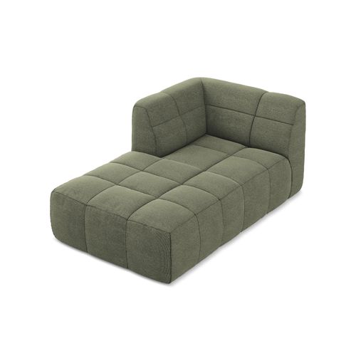 Méridienne Gauche Aloha En Tissu Bouclette Olive