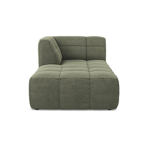 Méridienne Gauche Aloha En Tissu Bouclette Olive