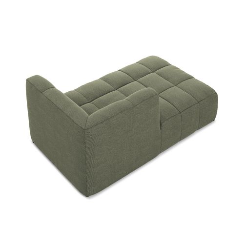 Méridienne Gauche Aloha En Tissu Bouclette Olive