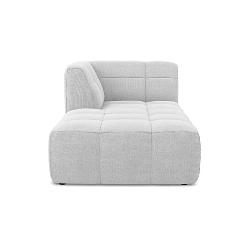 Méridienne Gauche Aloha En Tissu Bouclette Argent