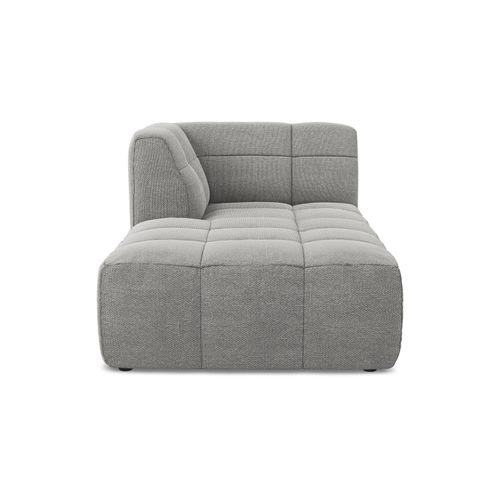 Méridienne Gauche Aloha En Tissu Bouclette Gris Clair