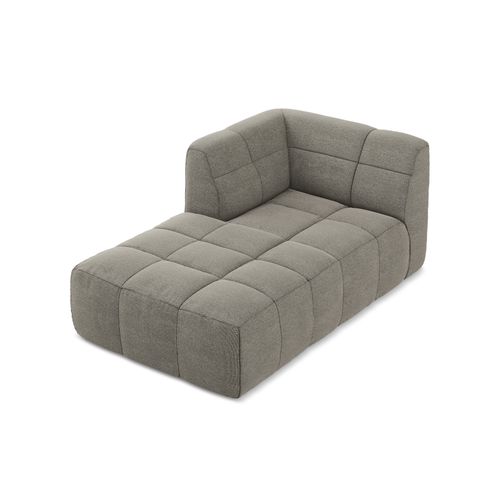 Méridienne Gauche Aloha En Tissu Bouclette Gris