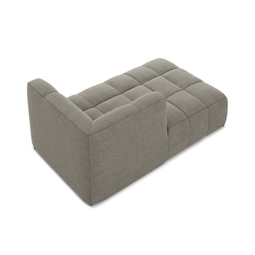 Méridienne Gauche Aloha En Tissu Bouclette Gris