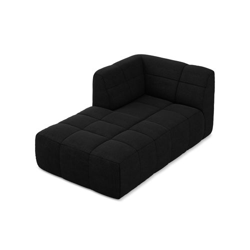 Méridienne Gauche Aloha En Tissu Bouclette Noir