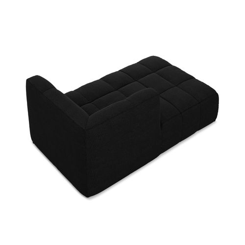 Méridienne Gauche Aloha En Tissu Bouclette Noir