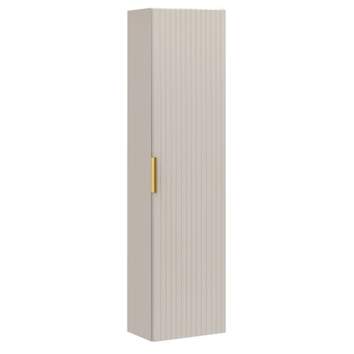 Ensemble Adel Cachemire Meuble Suspendu Sous Vasque Avec Plan Chêne 120 Cm Et Colonne 35 X 140 Cm