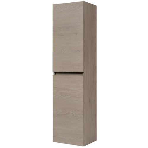 Colonne Suspendue De Salle De Bain Simple Chêne Foncé 35 X 136 Cm