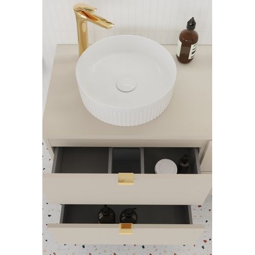 Double Meuble Sous Vasque à Suspendre Avec Le Plan Dalia Cachemire 120 Cm