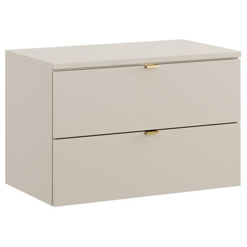 Ensemble Dalia Cachemire Meuble Sous Vasque Avec Plan 80 Cm Et Colonna 30/160 Cm à Suspendre