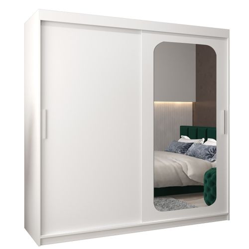 Armoire Promo T2 à Portes Coulissantes 200/200/62 2 Portes (blanc/blanc)