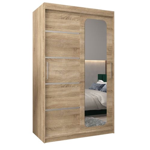 Armoire Promo V2 à Portes Coulissantes 200/120/62 2 Portes (sonoma/sonoma)