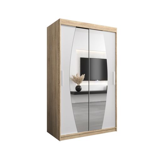 Armoire Elypse à Portes Coulissantes 200/120/62 2 Portes (sonoma/blanc)