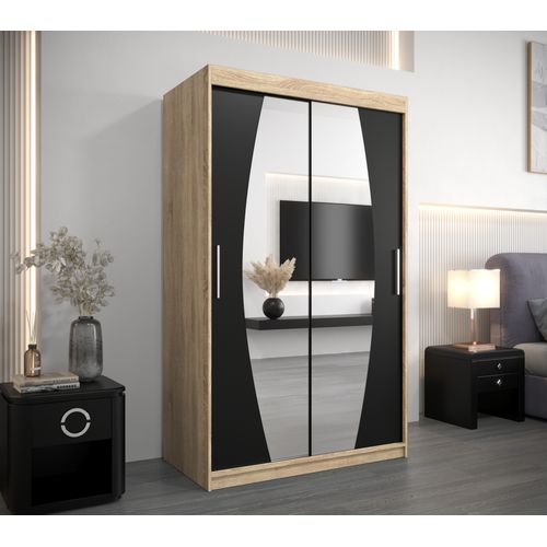Armoire Elypse à Portes Coulissantes 200/120/62 2 Portes (sonoma/noir)