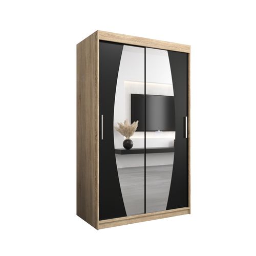 Armoire Elypse à Portes Coulissantes 200/120/62 2 Portes (sonoma/noir)