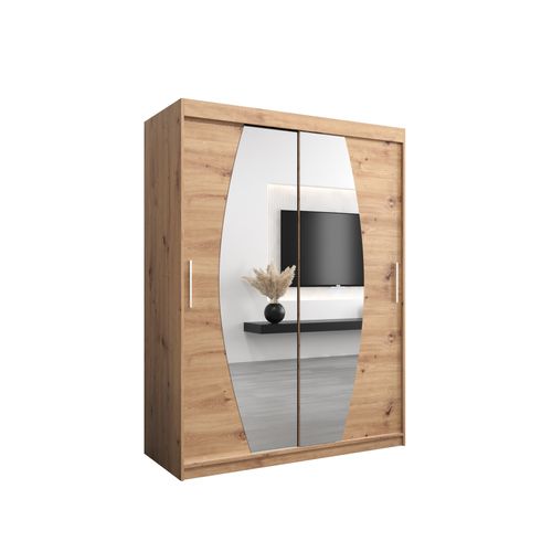 Armoire Elypse à Portes Coulissantes 200/150/62 2 Portes (blanc/artisan)