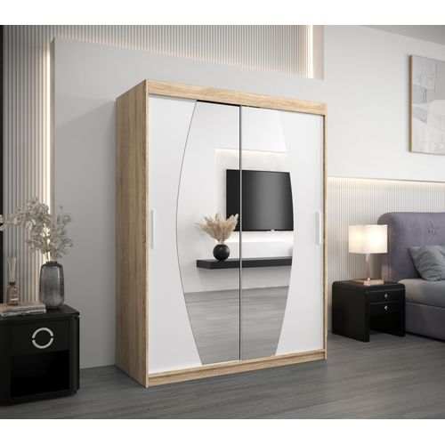 Armoire Elypse à Portes Coulissantes 200/150/62 2 Portes (sonoma/blanc)