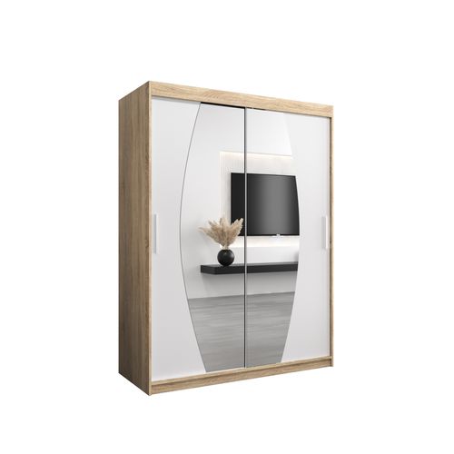 Armoire Elypse à Portes Coulissantes 200/150/62 2 Portes (sonoma/blanc)