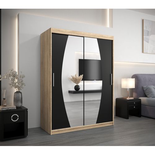 Armoire Elypse à Portes Coulissantes 200/150/62 2 Portes (sonoma/noir)