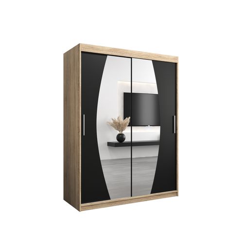 Armoire Elypse à Portes Coulissantes 200/150/62 2 Portes (sonoma/noir)
