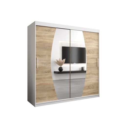Armoire Elypse à Portes Coulissantes 200/200/62 2 Portes (blanc/sonoma)