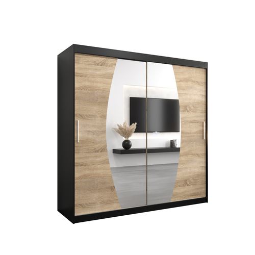 Armoire Elypse à Portes Coulissantes 200/200/62 2 Portes (noir/sonoma)