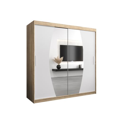 Armoire Elypse à Portes Coulissantes 200/200/62 2 Portes (sonoma/blanc)