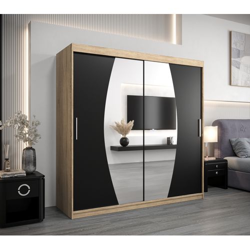 Armoire Elypse à Portes Coulissantes 200/200/62 2 Portes (sonoma/noir)