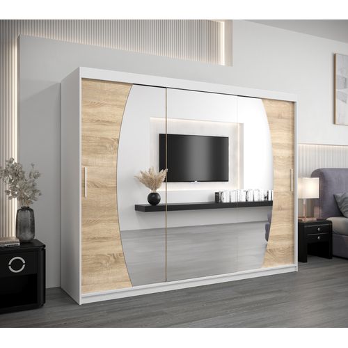 Armoire Elypse à Portes Coulissantes 200/250/62 3 Portes (blanc/sonoma)