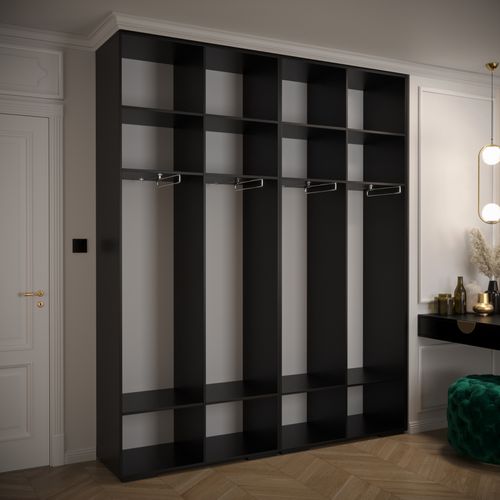 Armoire 4 Portes Manhattan Ryfel 3 236,7/200/47 (noir)