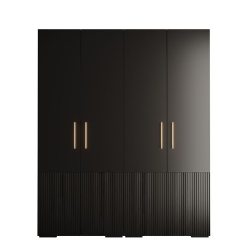 Armoire 4 Portes Manhattan Ryfel 3 236,7/200/47 (noir)