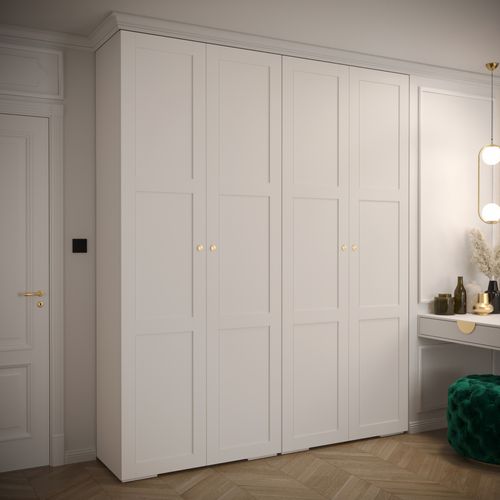 Armoire 4 Portes Manhattan Ryfel 10 236,7/200/47 (blanc)