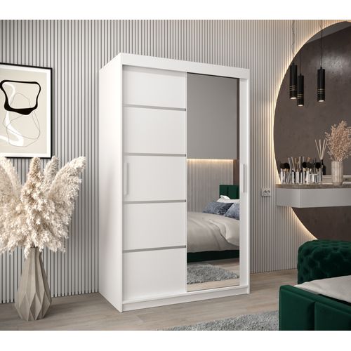 Armoire Verona 2 à Portes Coulissantes 200/120/62 2 Portes (blanc/blanc)