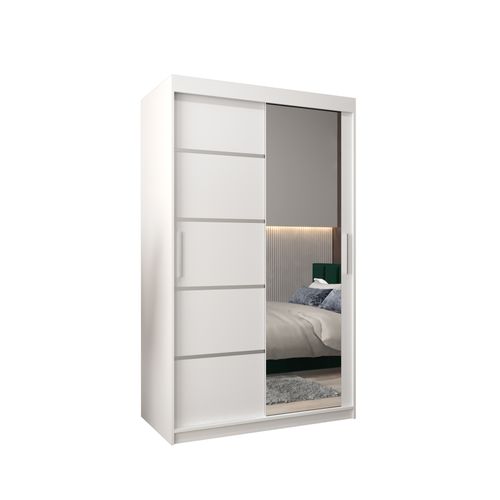 Armoire Verona 2 à Portes Coulissantes 200/120/62 2 Portes (blanc/blanc)