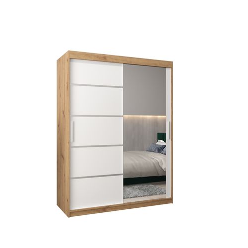 Armoire Verona 2 à Portes Coulissantes 200/150/62 2 Portes (artisan/blanc)