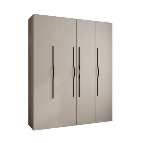 Armoire 4 Portes Como 2 245.5/200/40 (cachemire/noir)