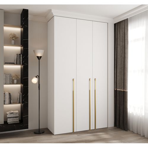 Armoire 3 Portes Como 3 245.5/130/40 (blanc/or)